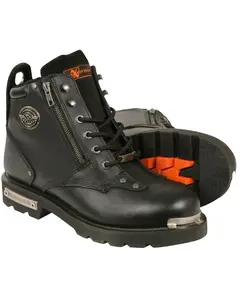 Milwaukee Leather Men's Men'S Lace To Toe Double Sided Zipper Entry Boot - Mbm103