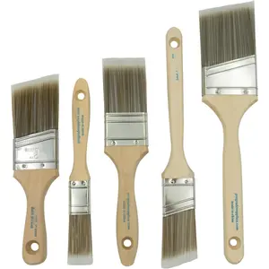 ,  Brushes, 5-,  Brush Set: Flat & Angle Brushes for Latex and Oil Paints, Stains, Interior & Exterior  Imvement