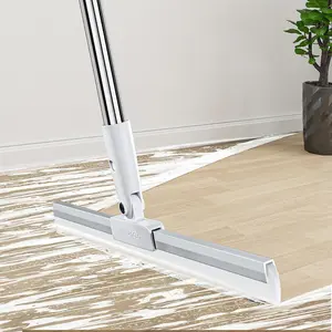 Joybos Long Handle Window Scraping Broom, Magic Broom, Floor Scraping Broom, Silicone Pet Hair Remover for Shower Bathroom Kitchen Pet Hair Adjustable