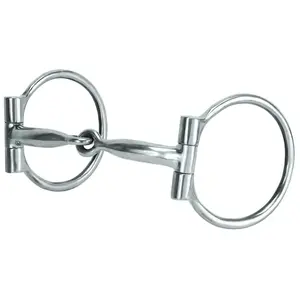 Weaver Leather Sweet Iron Snaffle Bit with 3" Offset Dees - 5" Mouth, Copper Inlay, Stainless Steel