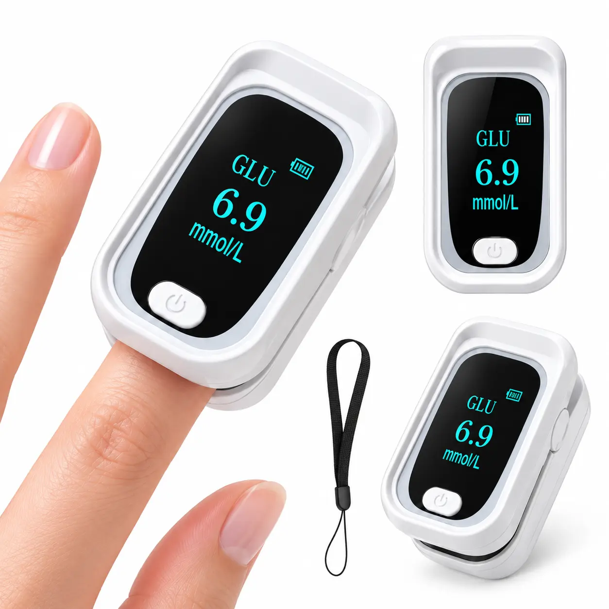 2-in-1 Non-invasive Blood Glucose Monitor,Accurate measurements, large screen display—a diabetes monitor suitable for seniors and a must-have for every home
