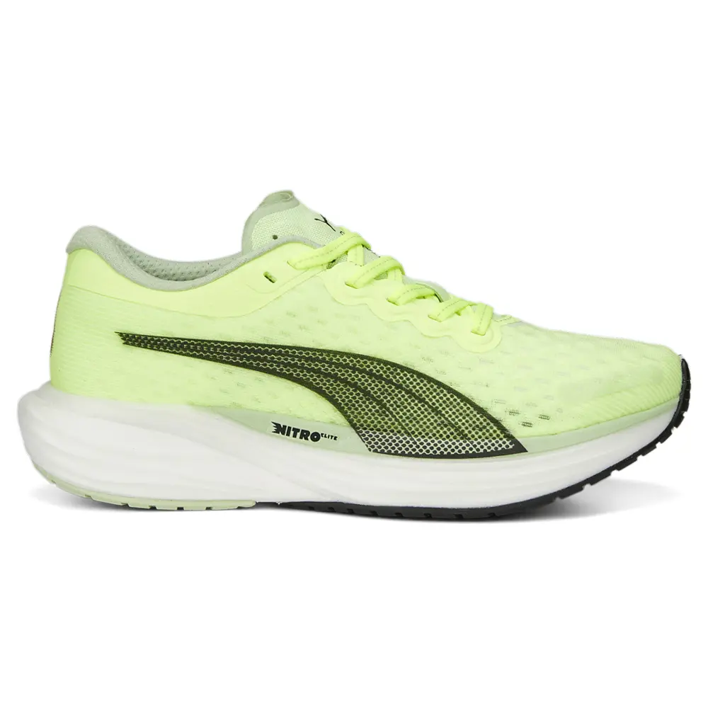PUMA Womens Deviate Nitro 2 Run 75 Running Sneakers Shoes - Yellow