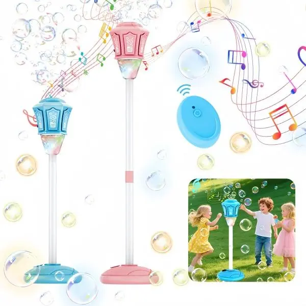 Automatic Handheld Bubble Machine for Kids - Rechargeable Light-Up Outdoor Blower, Spring Summer Toy, Best Easter Gift for Children That Lights Up Your Space, Light Up Your Space