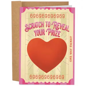 Scratch Off One Way Trip To Pound Town Valentine's Funny Valentine's Day Card Gift For Anniversary funny card