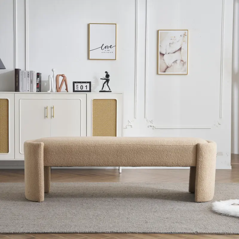 Christopher Knight Home ®   Elegant and Simple Long - shaped Ottoman Bench, Light Camel