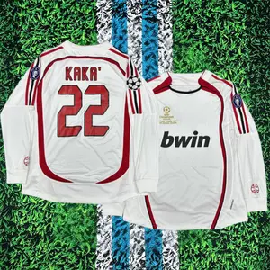 0607 Milan Away Retro White No.22 Kaka Long Sleeved Soccer Jersey