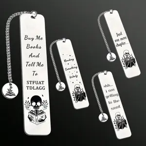 Stainless Steel Bookmark, Fun Design for Men & Women, Perfect Halloween Gift Idea, Durable Metal Book Accessory