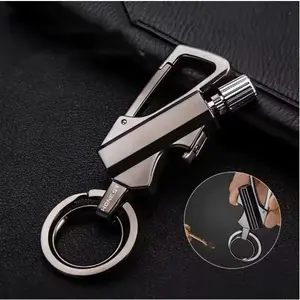 ZZHS 2025 Multifunctional Kerosene Lighter Keychain Beer Bottle Opener Outdoor Portable Igniter Smoking Accessories Gadgets Men Gift 2025
