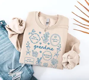 Floral Grandma Sweatshirt, Mothers Day Gift For Grandma – Cute Floral Family Present