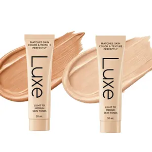 2PCS Luxe Color Changing Foundation for Women – Instantly Adapts to Your Skin Tone – Buildable Light-to-Medium, Medium Dark-to-Dark, Coverage – 12-Hour Wear – Natural Dewy Finish