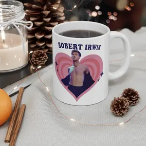 Robert Irwin Mug, Robert Irwin Retro Heart Ceramic Mug, (11oz, 15oz), Team 2025 Won Gift for Fan, Tikok Shop