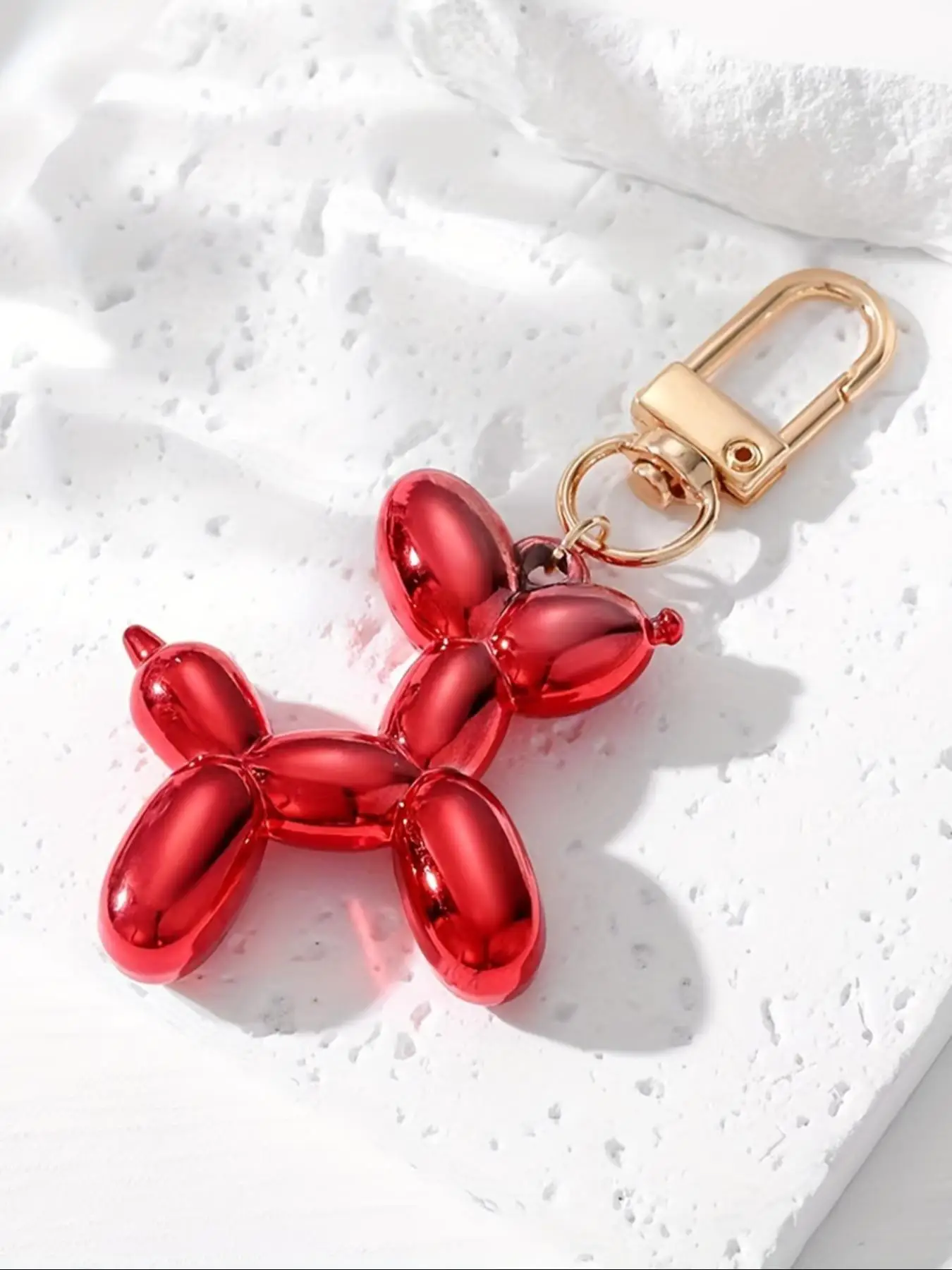 Cute Balloon Dog Design Keychain, Fashionable Metal Keychain for Women & Men, Trendy All-match & Exquisite Keychain for Birthday Gift