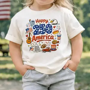 1776-2026 USA 250th Anniversary Shirt, Happy 250 T-Shirt, Doodle Patriotic USA Tee, Fourth of July Independence Day Gift Shirt