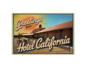 Hotel California Vintage Postcard