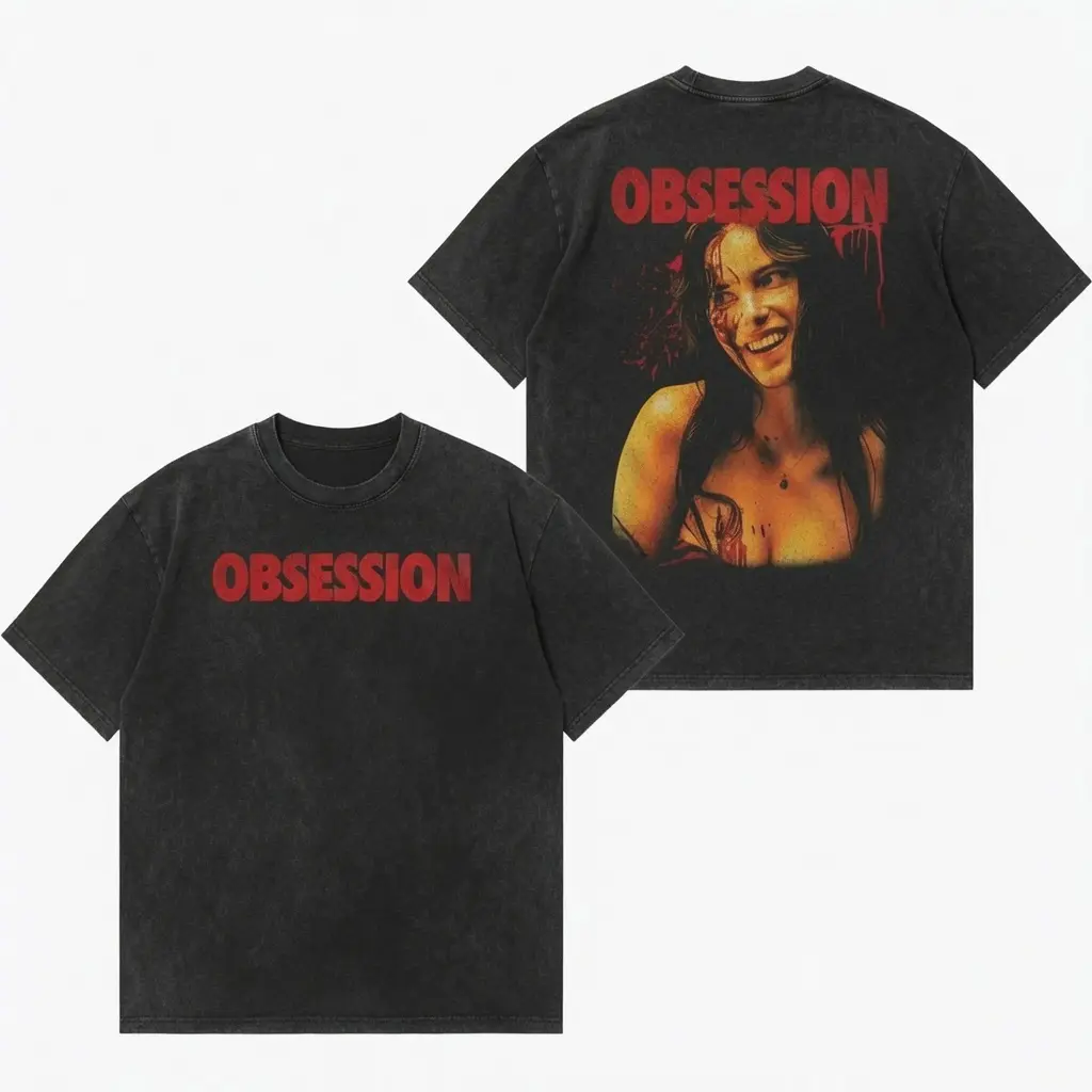 OBSESSION Vintage Washed Tee V4 – Dark Romance Streetwear Premium Graphic Hoodie | Oversized Acid Wash Grunge Aesthetic Tee ss7 , Obsession, GraphicTee, WashedTee, RetroGraphicTee