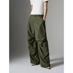 URBAN REVIVO Women's Wide Leg Pants - Elastic Waist, Loose Fit Pants, Summer Bottom, Women's Clothes, Hip-Flattering Clothes for Girls,summerwins