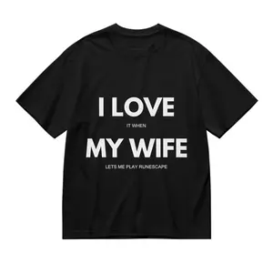 Love It When My Wife Lets Me Play Runescape Funny Gaming T Shirt Unisex Casual Wear For Everyday Outings And Gaming Events