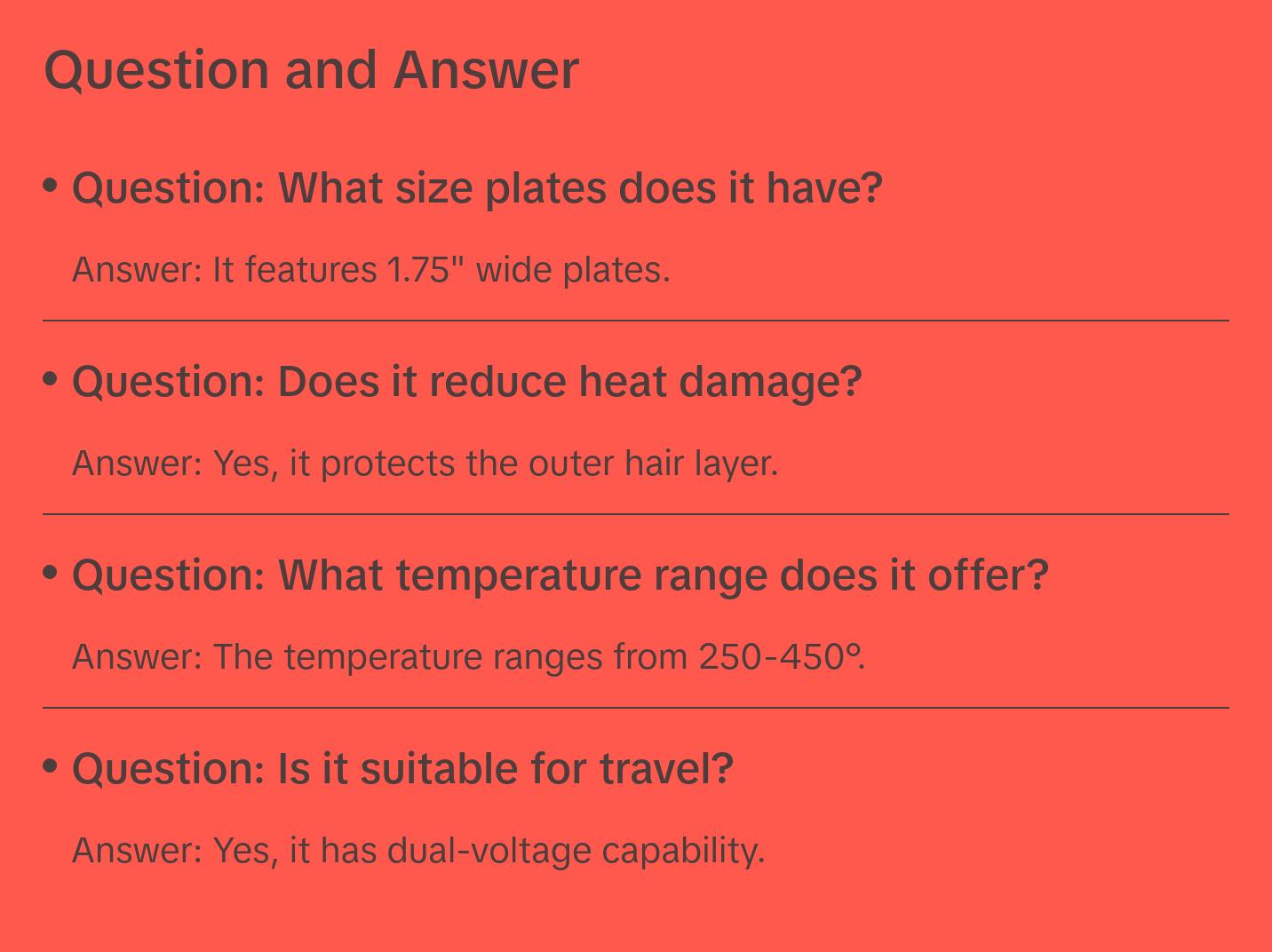 FoxyBae Sleek & Slay 1.75" Wide Plate Ceramic Flat Iron – Professional Hair Straightener – Frizz Control, Fast Heating, Dual Voltage – Blush