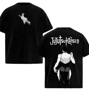 Maki Zenin - Jujutsu Kaisen Anime Double Printed Vintage Washed Tee Unisex Oversize Anime Manga Washed Heavyweight Cotton T-shirt U