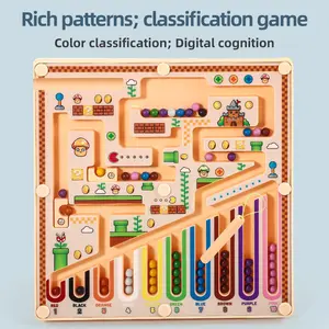 Children's Magnetic Maze Board Advanced Puzzle Toy Game Concentration Training, Writing Logic Thinking Early Education Puzzle Walking Ball