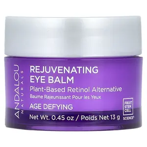 Andalou Naturals Rejuvenating Eye Balm, Plant-Based Retinol Alternative, 0.45 oz (13 g)