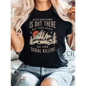 True Crime Obsessed Graphic Tee for Plus Size Women - Ultra-Soft & Breathable, Relaxed Fit Crewneck for All-Season Comfort | Your Go-To Top for Binge-Watching, Book Club & Confident Curvy Style, Easy Care & Trendy