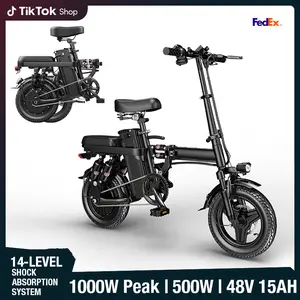 Adult Folding Commuter E-Bike - 500W Motor, 48V 15Ah Battery, 100Km Range, Dual Disc Brakes, 16-Layer Shock Absorption, High-Speed, UL2849 Certified, Wheel Pedals (Ebike for Adults, Folding Ebike)