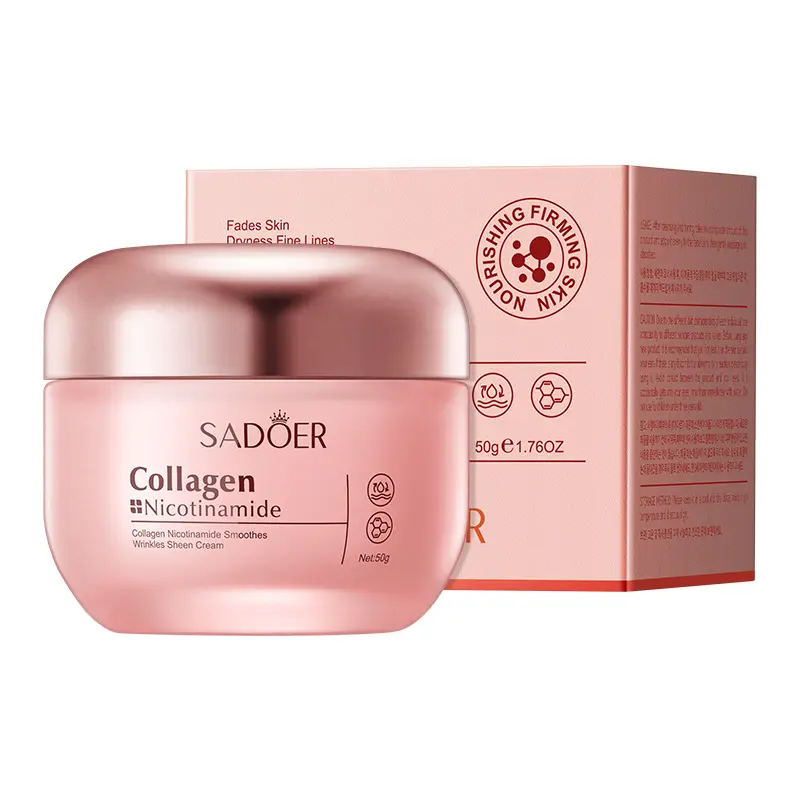 Collagen Niacinamide Face Cream | Hydrating Face Moisturizer for Smooth, Glowing-Looking Skin | Nourishing Daily Skincare Cream for All Skin Types