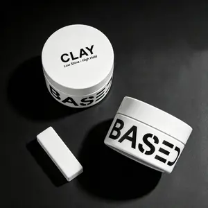 BASED 3oz Hair Styling Clay，Long-Lasting Strong Hold Matte Finish，Nourishing Formula with Shea Butter Beeswax & Pure Essential Clays