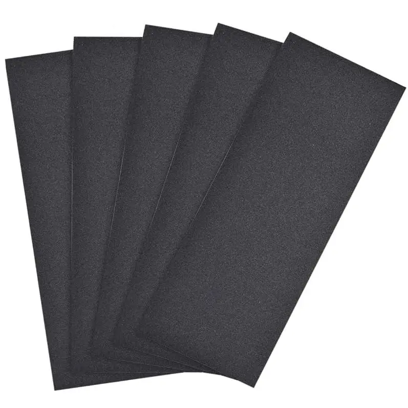 220 Grit Silicon Carbide Wet-Dry Sandpaper Sheets (230x94mm/9x3.6in, 5-Count/5pcs), Sheet Form Abrasive for Metal Sanding, Automotive Polishing, Shellac Finishing