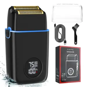 New Fashion 3-Speed Electric Shaver For Men Cordless Electric Foil Razor IPX6 Waterproof Men's Shavers Portable Electric Shaver Grooming Kit Rechargeable Shaver Kit