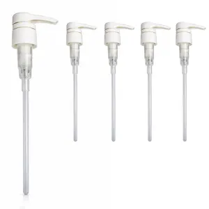 Soap Dispenser Pump Replacement Heads – 28/410 Locking Pump, White, Trim-to-Fit Dip Tube, Pack of 5