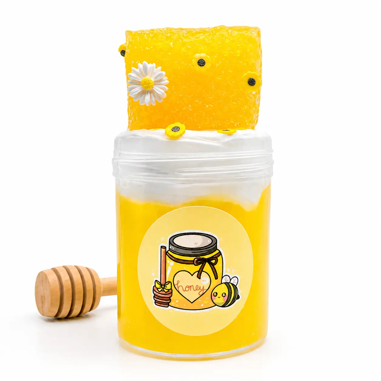 Milk & Honey Slime – Butter Slime with Clay Cap & Honey Toppings