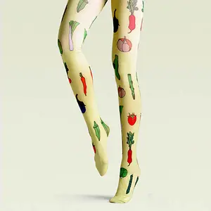 Viken Plan Fun Print Tights Art Pantyhose/Tights [Verdant Farm]