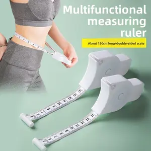 1 pcs Multifunctional Automatic Body Measuring Tape - 150cm Double-Sided Scale for Accurate Fitness & Tailoring, convenient and practical, a great item for home weight loss and fitness,portable for travel and a convenient and practical item for daily life