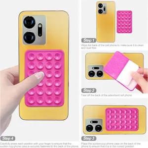 2025 New mobile phone suction cup back stickers, silicone suction cup stickers, can adsorb the phone on glass or smooth walls, suitable for exercise and watching movies