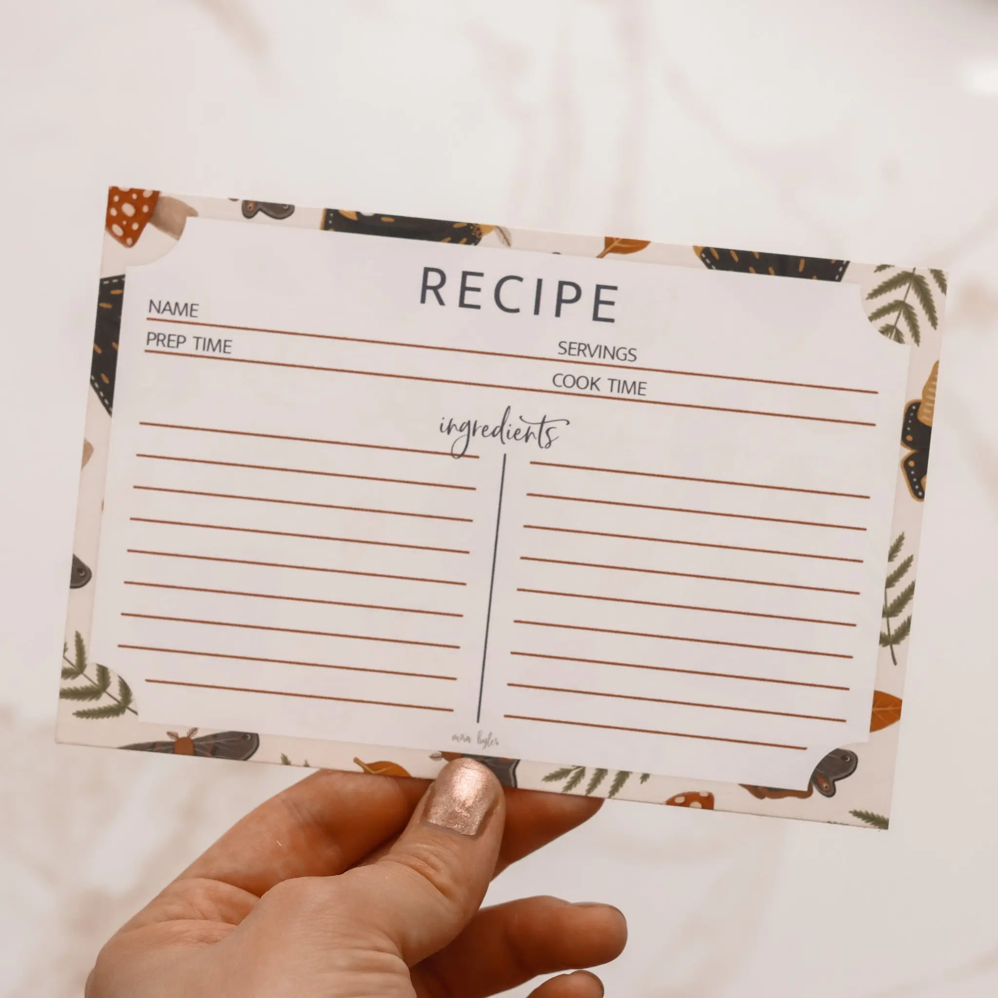 Recipe Card Set - Autumn Forest (30 ct)