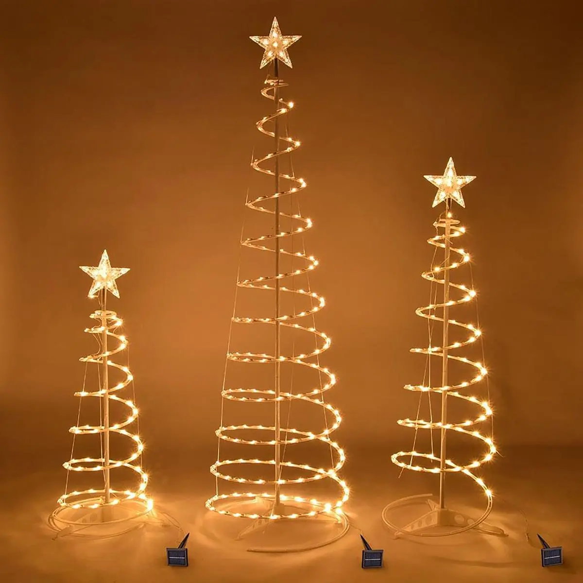 212 MAIN 72 in. Plastic LED Spiral Christmas Tree Set - KD Style, Warm-Toned LED Christmas Lights, Home Supplies, Home Decor Ornament, Holiday Festive Decoration