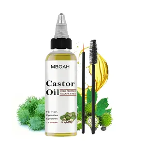 Organic Castor Oil, Treatment Hair Oil, Hair Nourishing Oil, for Hair and Skin, Eyebrow, Body Care, Cold Pressed, Organic Haircare, Hexane Free Care Oil, Eyelash Serum for Thicker-Looking Eyelashes & Eyebrows.