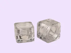 Clear Glass Square Jars for Storage and Organization - Ideal for Kitchen and Bathroom Use