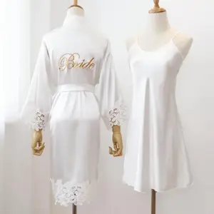 Lace Bridal Robe & Kimono Set — Elegant Wedding Sleepwear