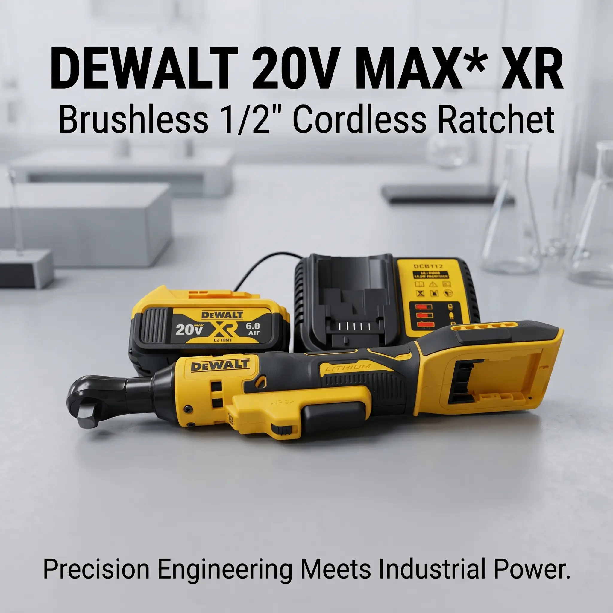 DEWALT DW512 1/2" Cordless Ratchet Wrench - Tool Only or Kit, Compact Head for Corner Access, Variable Speed Trigger, LED Work Light, Comfortable Grip for Automotive Repair & Garage Tasks universal magic socket extension multiplier professional