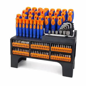 118-Piece Magnetic Screwdriver Set with Plastic Storage Case, Men's Tool Kit, Outdoor Emergency Essentials  garage repair, DIY tools
