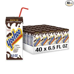 Yoo-hoo Cookies and Cream Drink, 6.5 fl oz boxes, 40 pack (4 Packs of 10)