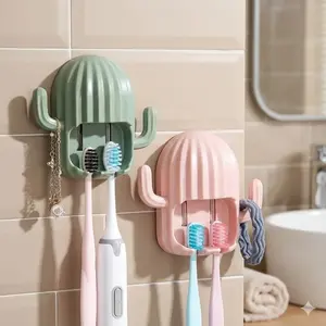 Bathroom Organizer Set: Detachable Drain Hole Storage Box, Anti-Mildew, with Strong Suction Cup Toothbrush Holder, Rounded Safe Corner, Non-Slip Shower Caddy, Space Saving for Sink Countertop, Multi-Scene Use