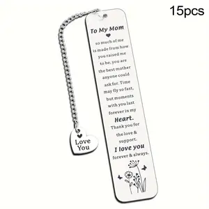 Stainless Steel Bookmark, Heartfelt Letter Bookmark, Gift for Mom, Birthday Gift for Women, Mom Gifts