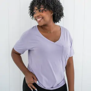 Women’s Relaxed Fit V-Neck in Taro