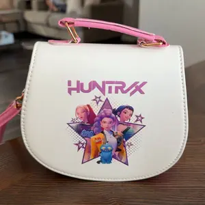 Anime Cartoon Hunter Girl Group Kids Small Bag, Kpop Print Fashion Crossbody Shaped Mini Bag, Stylish Accessory
