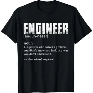 Engineer Definition T Shirt Funny Engineering T-Shirt,Made in USA
