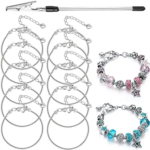 10Pcs Sliver Bracelet with Bracelet Help
